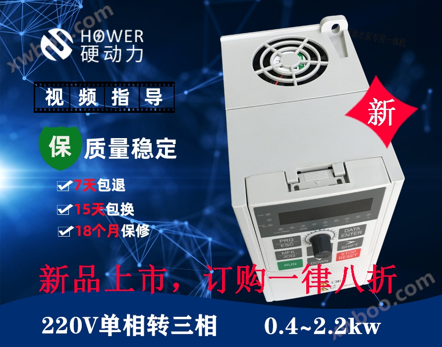 Single phase to three-phase economical light load frequency converter
