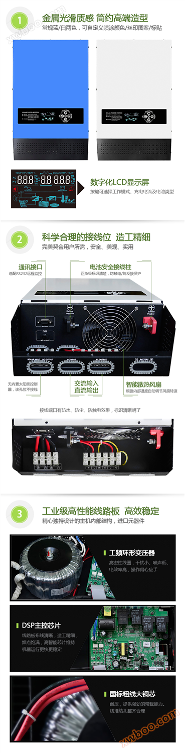 LS纯正弦工频逆变器细节图 LS纯正弦工频逆变器细节图