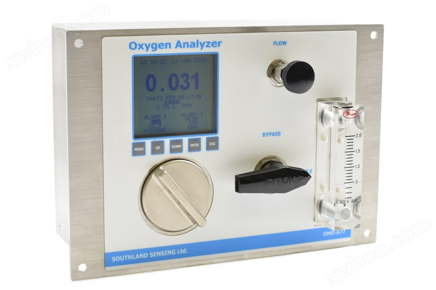 OMD-677-10 在线微量氧气分析仪参数：  不锈钢外壳、防水、防尘、防酸按键  精 度：<1%  量程范围： 0-1ppm, 0 - 10ppm, 0 - 100ppm, 0 - 1000ppm,  0 - 25%