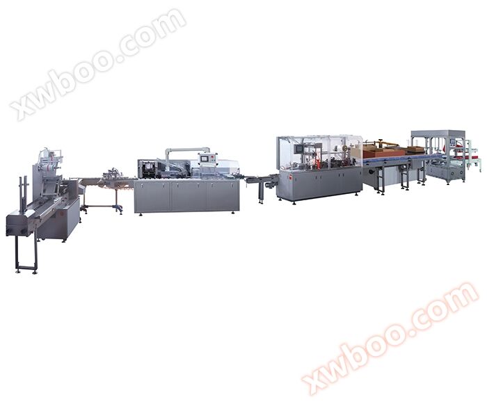 Fully automatic box packing machine production line