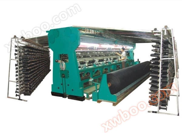Double needle bed sunshade net warp knitting machine