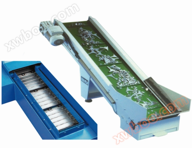 Chain plate type chip removal conveyor