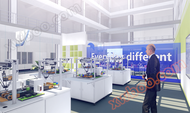 روبوت مختبر محاكاة خط الانتاج