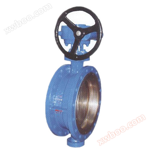 Flange type three-dimensional eccentric elastic seat hard sealed butterfly valve