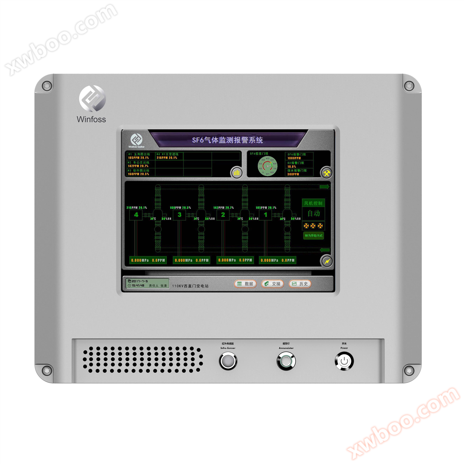 Systém pro monitorování plynů SF6 (Winfoss-S1P)