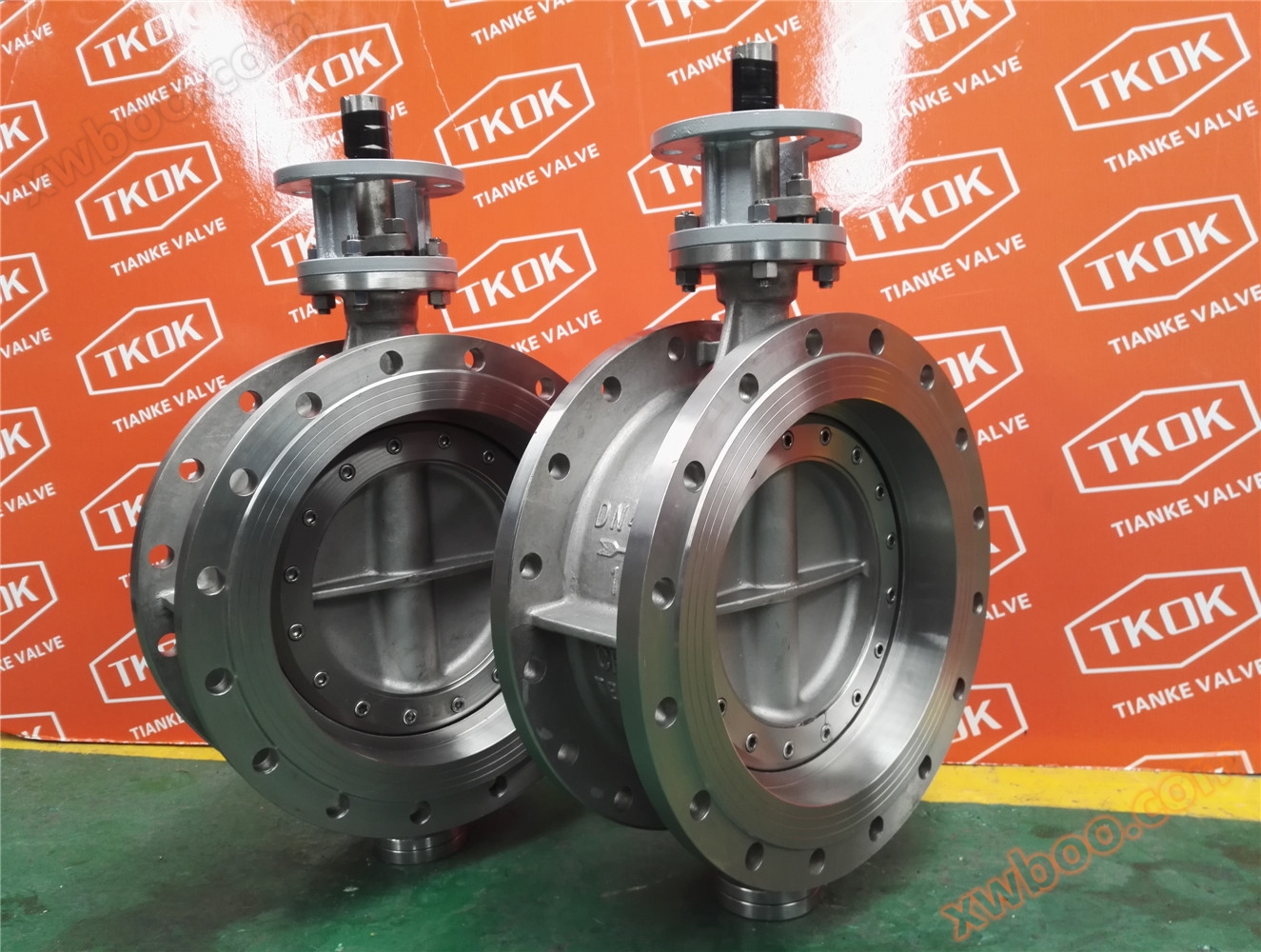 PN10-DN400 national standard flange type three eccentric metal hard seal stainless steel 304 with ISO5211 platform